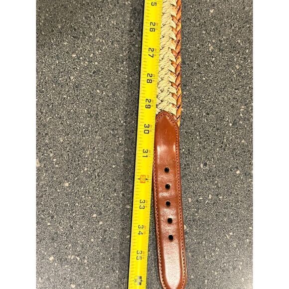 Vintage TORINO Braided Leather brass buckle  size 32 USA made - Picture 11 of 12